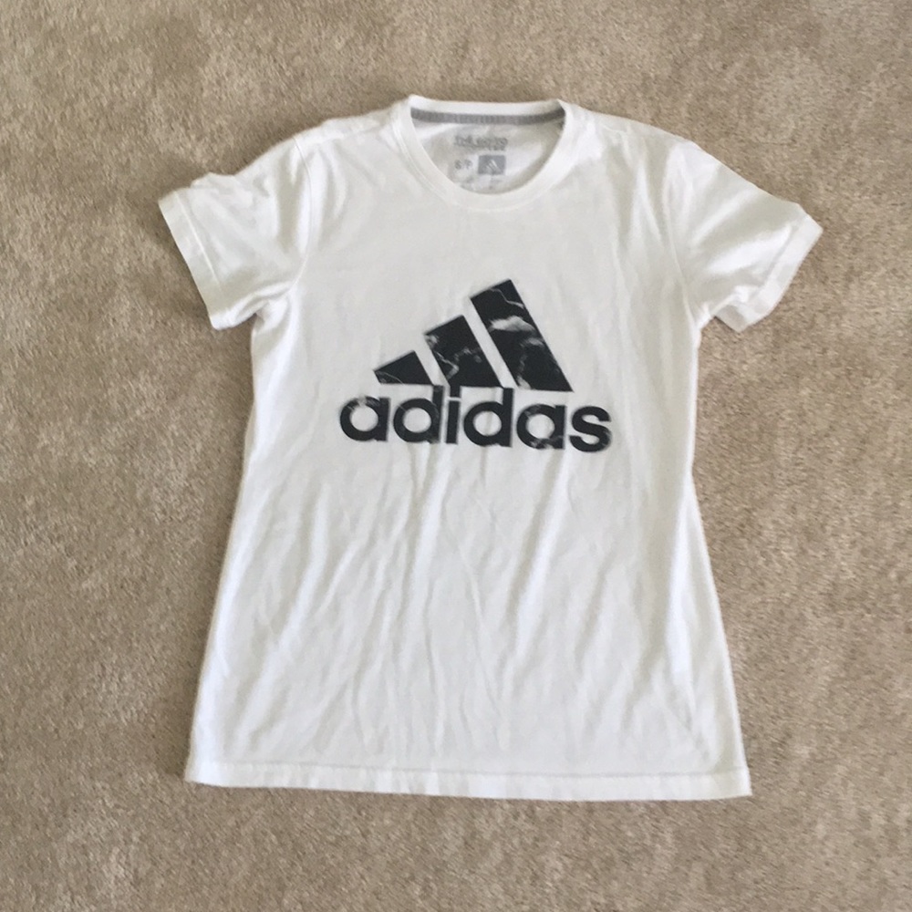 Adidas marble logo performance tee